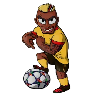 ⚽ 4384e55e sepak bola, atlet, kartun, olahraga, sepak bola, pemain telegram sticker