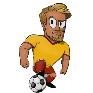 ⚽ de32ba69 sepak bola, olahraga, kartun, atlet, pemain telegram sticker