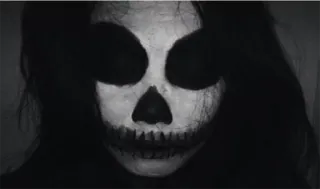 😀 2995306e caveira, maquiagem, pintura facial, halloween, escuro, assustador telegram sticker