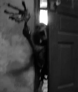 😀 4bc9fa9d arma, violência, armas, porta, preto e branco telegram sticker