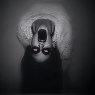 😀 de5be24e terror, assustador, fantasma, mulher, gritando, sinistro telegram sticker