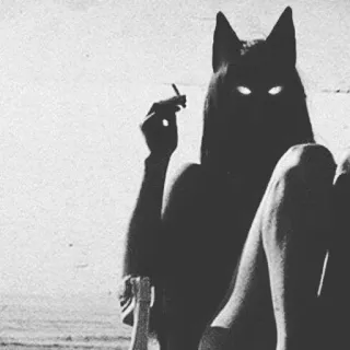 😀 e720dea7 lobo, criatura, cigarro, fumar telegram sticker