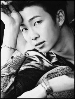 🗝 0964e6c2 RM RM, BTS, Kpop, Muzyka, Portret, Piosenkarz telegram sticker