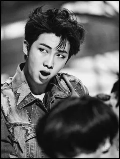 🗝 6279c0ed RM RM, BTS, kpop, piosenkarz, muzyka, portret telegram sticker