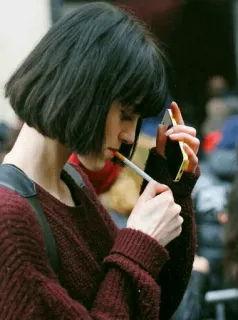 🕷 fa03954d Merokok, Rokok, Wanita, Telepon telegram sticker