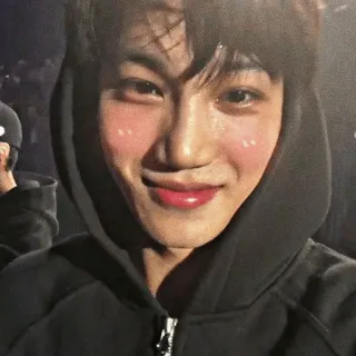 ➰ cbe9b1a5 kpop, lächeln, hoodie, asiatisch, gesicht, sänger telegram sticker