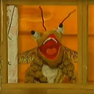 😱 7fac36f0 creatura, mostro, pupazzo, finestra, fantasy, strano telegram sticker