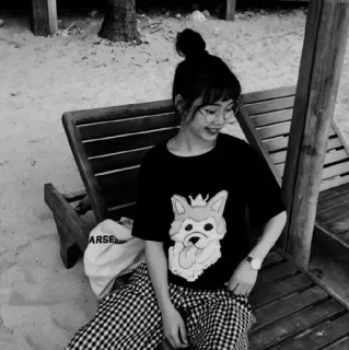 🥂 15cbd1dc kobieta, plaża, pies, dziewczyna, casual telegram sticker