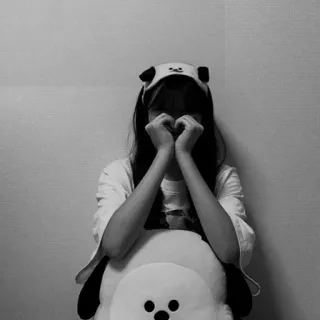 🥂 490b751f dziewczyna, serce, słodkie, pluszak, piżama telegram sticker