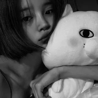 🎠 bc9ae038 portret, kobieta, osoba, pluszak, słodki telegram sticker