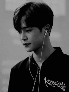 💸 9500f330 Noomacyu korean, music, earphones, boy, asian, portrait telegram sticker