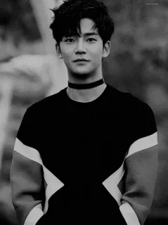 📎 fdc583f1 man, portrait, choker, black and white, korean, asian telegram sticker