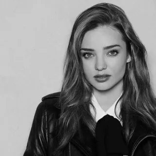 🍷 8259da82 ritratto, donna, bianco e nero, modella, giacca di pelle, seria, moda, bruna whatsapp sticker