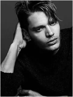 ✖️ 160a0057 retrato, hombre, blanco y negro, masculino, actor, primer plano whatsapp sticker