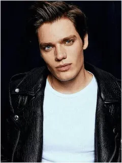 ✖️ 4d1894e7 hombre, retrato, actor, modelo, chaqueta cuero, guapo whatsapp sticker