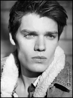 ✖️ ffb862e6 hombre, retrato, masculino, modelo, blanco y negro, guapo whatsapp sticker