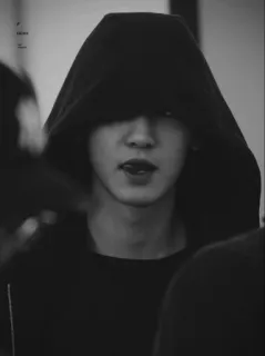 ▪️ 04ca361b человек, толстовка, портрет, монохромный, чёрно-белый telegram sticker