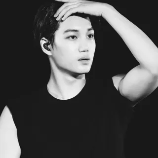 🥀 ec5f678d 男人, 男性, 人, 黑白, 肖像, 韩国 whatsapp sticker