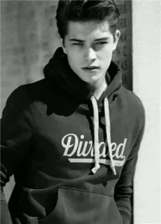 🔥 34076927 Divided man, hoodie, teenager, boy, portrait telegram sticker