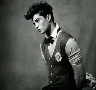 🔥 691a0254 man, portrait, black and white, vintage, male, tie telegram sticker