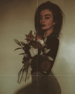 💸 5ffdb0c6 女人, 花, 美丽, 肖像, 女孩 telegram sticker