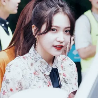 🌾 1e99ba4c ผู้หญิง, ผู้หญิง, ภาพเหมือน, ลายดอกไม้, เกาหลี, คน telegram sticker