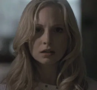 😳 67f8b495 Caroline Forbes The Vampire Diaries 卡罗琳·福布斯, 吸血鬼日记, 吸血鬼, 金发, 青春剧 telegram sticker