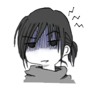 😒 337f760f Anime, Manga, Verdrietig, Moe, Cartoon telegram sticker