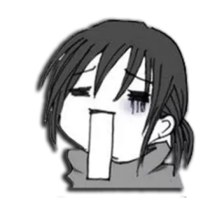 😞 6db7a3e8 Anime, Manga, Expressie, Cartoon, Kunst telegram sticker