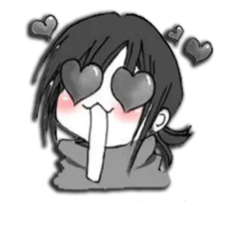 😘 7e61b767 liefde, harten, schattig, cartoon, chibi telegram sticker
