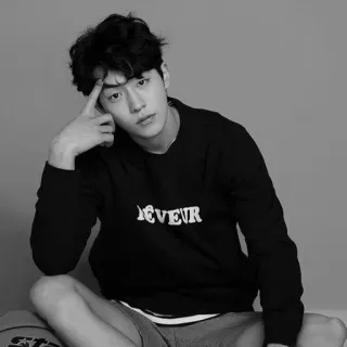 🇦🇱 96998ed9 DEVEUR Porträt, Mann, Schwarzweiß, Pullover telegram sticker