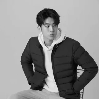 ✖️ a343566b mann, porträt, schwarzweiß, jacke, model, asiatisch telegram sticker