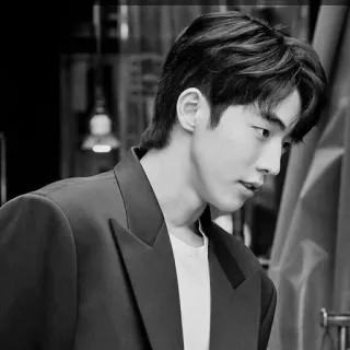 ➖ f9fa4b6a Mann, Porträt, Schwarzweiß, Schauspieler, Koreanisch, Anzug, Profil telegram sticker