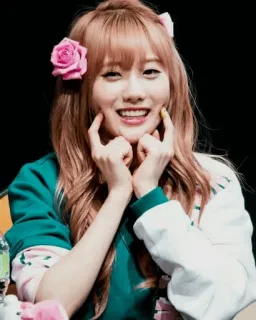 🥨 73a67855 phụ nữ, nụ cười, người, nữ, dễ thương, chân dung, hoa hồng telegram sticker