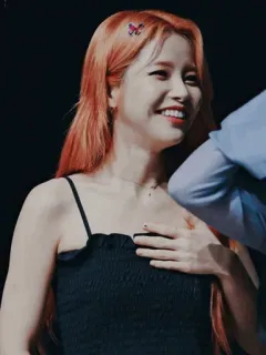 🏳‍🌈 35aadb22 mulher, cabelo ruivo, sorriso, borboleta telegram sticker