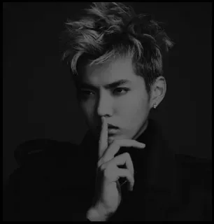 ✨ 1ef7bef3 남자, 인물, 손가락, 침묵, 조용한 telegram sticker