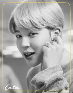 ◾️ 81e4d63e Carter person, portrait, celebrity, male, style, monochrome whatsapp sticker