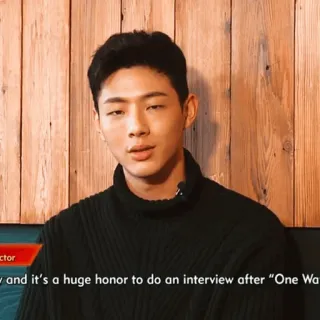 🎻 14bfe224 One Wa y and it's a huge honor to do an interview after "One Wa актер, интервью, мужчина, портрет telegram sticker