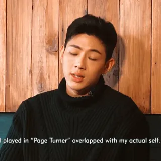 🎼 53eb449e Page Turner I played in "Page Turner" overlapped with my actual self. человек, актер, не оторваться, интервью telegram sticker