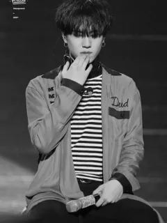 ▪️ d5c33d1c Dud person, man, sitting, microphone, black and white, portrait telegram sticker