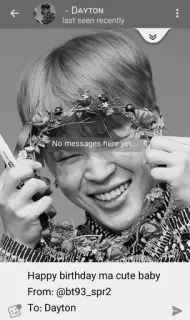 ➖ 368355c9 Happy birthday ma cute baby
From: @bt93_spr2
To: Dayton verjaardag, baby, groet, gefeliciteerd telegram sticker