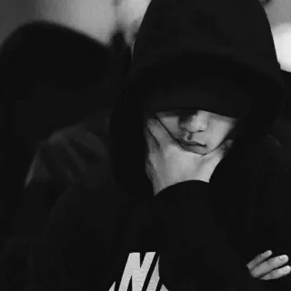 ☁️ 607e9e22 후드티, 인물 사진, 흑백, 패션, 남자, 스타일 telegram sticker