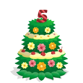 🎂 876a54af 蛋糕, 树, 数字5, 庆祝, 甜点, 甜的, 花, 樱桃 telegram sticker