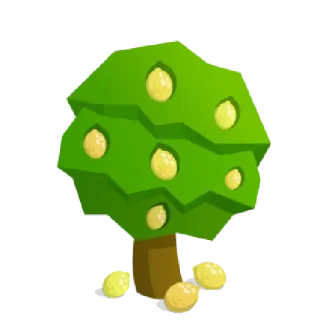 🍋 32d5b368 lemon, pohon, buah, tanaman, kuning, hijau telegram sticker