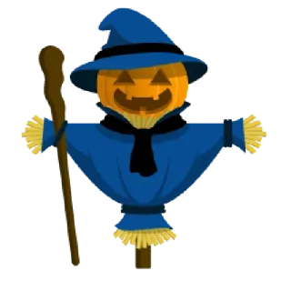 ⛄️ 39e6f877 halloween, orang-orangan sawah, labu, jack-o'-lantern, musim gugur, musim gugur, panen telegram sticker