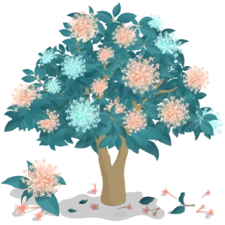 🎄 54ffa535 pohon, alam, bunga, berbunga, botani telegram sticker