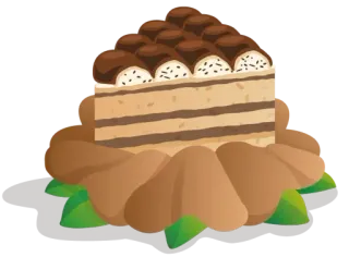 🍰 9545042b kue, makanan penutup, makanan, manis, potongan, cokelat telegram sticker