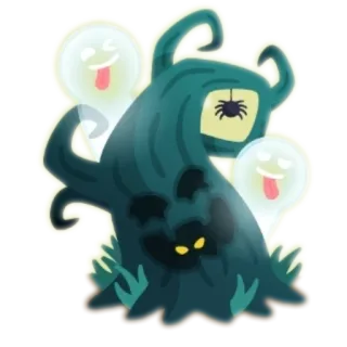 👻 9588b0ad pohon, hantu, halloween, seram, laba-laba, monster telegram sticker