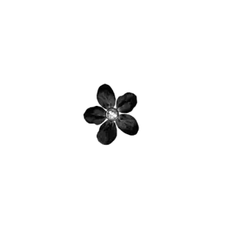 🌻 4006df43 ดอกไม้, ลายดอกไม้, ตกแต่ง, สีดำ, สีขาว telegram sticker