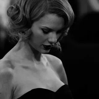 🖇 31617b41 Taylor Swift Taylor Swift, penyanyi, selebriti, potret, hitam putih, wanita, gaun whatsapp sticker